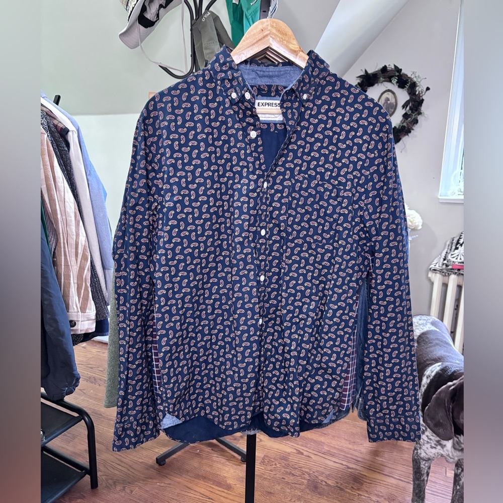 Blue Express Casual Bottom-Down Shirt